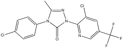 4-(4-chlorophenyl)-2-[3-chloro-5-(trifluoromethyl)-2-pyridinyl]-5-methyl-2,4-dihydro-3H-1,2,4-triazol-3-one 结构式