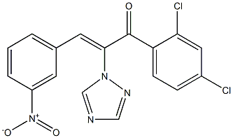 1-(2,4-dichlorophenyl)-3-(3-nitrophenyl)-2-(1H-1,2,4-triazol-1-yl)-2-propen-1-one Structure