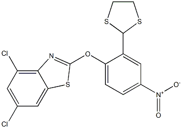 4,6-dichloro-2-[2-(1,3-dithiolan-2-yl)-4-nitrophenoxy]-1,3-benzothiazole