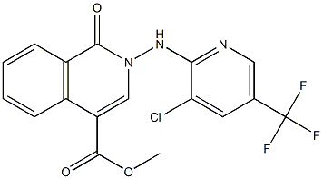 methyl 2-{[3-chloro-5-(trifluoromethyl)-2-pyridinyl]amino}-1-oxo-1,2-dihydro-4-isoquinolinecarboxylate Struktur