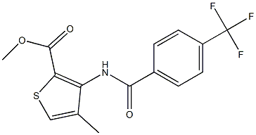 methyl 4-methyl-3-{[4-(trifluoromethyl)benzoyl]amino}thiophene-2-carboxylate Structure