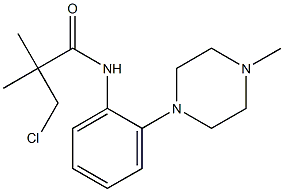 3-chloro-2,2-dimethyl-N-[2-(4-methylpiperazino)phenyl]propanamide Struktur