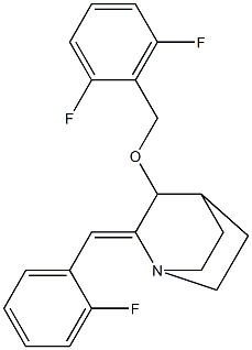 2,6-difluorobenzyl 2-[(Z)-(2-fluorophenyl)methylidene]-1-azabicyclo[2.2.2]oct-3-yl ether