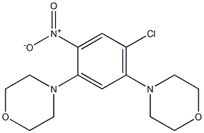 4-(4-chloro-5-morpholino-2-nitrophenyl)morpholine Struktur