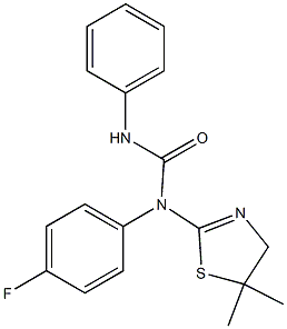  N-(5,5-dimethyl-4,5-dihydro-1,3-thiazol-2-yl)-N-(4-fluorophenyl)-N'-phenylurea