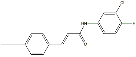 (E)-3-[4-(tert-butyl)phenyl]-N-(3-chloro-4-fluorophenyl)-2-propenamide Structure