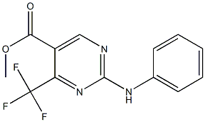 methyl 2-anilino-4-(trifluoromethyl)pyrimidine-5-carboxylate Struktur