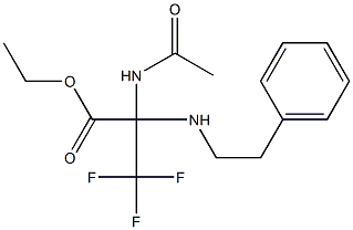 ethyl 2-(acetylamino)-3,3,3-trifluoro-2-(phenethylamino)propanoate Structure