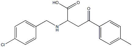 2-[(4-chlorobenzyl)amino]-4-(4-methylphenyl)-4-oxobutanoic acid,,结构式
