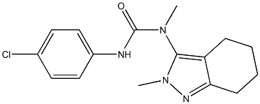 N'-(4-chlorophenyl)-N-methyl-N-(2-methyl-4,5,6,7-tetrahydro-2H-indazol-3-yl)urea Structure