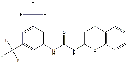 N-(3,4-dihydro-2H-chromen-2-yl)-N'-[3,5-di(trifluoromethyl)phenyl]urea Struktur