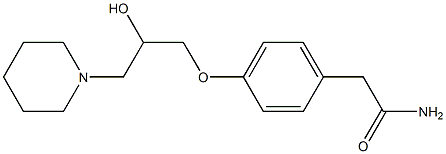 2-[4-(2-hydroxy-3-piperidinopropoxy)phenyl]acetamide,,结构式