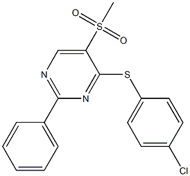 4-[(4-chlorophenyl)sulfanyl]-2-phenyl-5-pyrimidinyl methyl sulfone