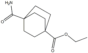 ethyl 4-(aminocarbonyl)bicyclo[2.2.2]octane-1-carboxylate Struktur