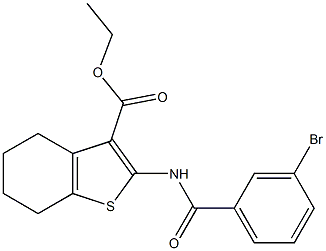 ethyl 2-[(3-bromobenzoyl)amino]-4,5,6,7-tetrahydro-1-benzothiophene-3-carboxylate Structure