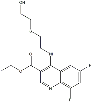 ethyl 6,8-difluoro-4-({2-[(2-hydroxyethyl)thio]ethyl}amino)quinoline-3-carboxylate Struktur