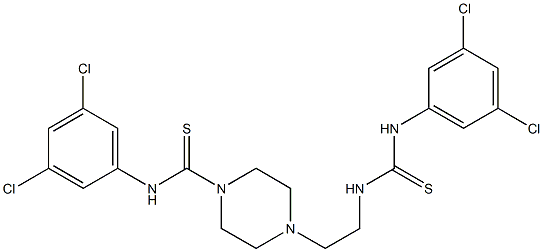 4-(2-{[(3,5-dichloroanilino)carbothioyl]amino}ethyl)-N-(3,5-dichlorophenyl)tetrahydro-1(2H)-pyrazinecarbothioamide Structure