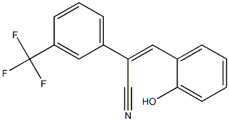 3-(2-hydroxyphenyl)-2-[3-(trifluoromethyl)phenyl]acrylonitrile Struktur