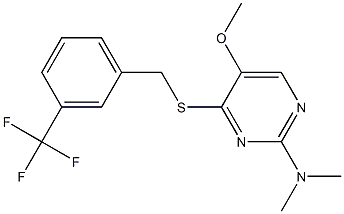 N-(5-methoxy-4-{[3-(trifluoromethyl)benzyl]sulfanyl}-2-pyrimidinyl)-N,N-dimethylamine Structure