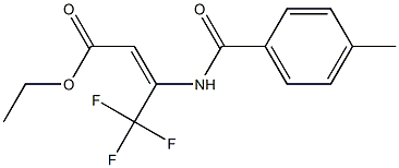 ethyl (E)-4,4,4-trifluoro-3-[(4-methylbenzoyl)amino]-2-butenoate 结构式