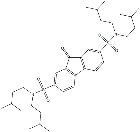 N2,N2,N7,N7-tetraisopentyl-9-oxo-9H-fluorene-2,7-disulfonamide 结构式