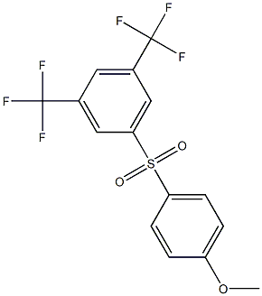 1-[(4-methoxyphenyl)sulfonyl]-3,5-di(trifluoromethyl)benzene Structure