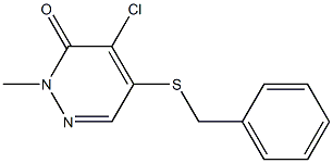 5-(benzylthio)-4-chloro-2-methyl-2,3-dihydropyridazin-3-one Struktur