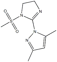 3,5-dimethyl-1-[1-(methylsulfonyl)-4,5-dihydro-1H-imidazol-2-yl]-1H-pyrazole 化学構造式