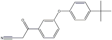 3-{3-[4-(tert-butyl)phenoxy]phenyl}-3-oxopropanenitrile 结构式