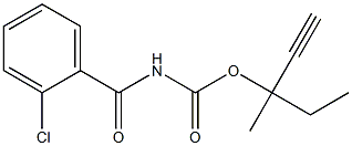 1-ethyl-1-methylprop-2-ynyl N-(2-chlorobenzoyl)carbamate 化学構造式