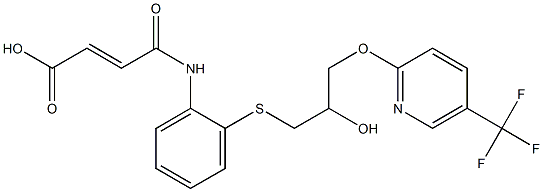 4-{2-[(2-hydroxy-3-{[5-(trifluoromethyl)-2-pyridyl]oxy}propyl)thio]anilino}-4-oxobut-2-enoic acid