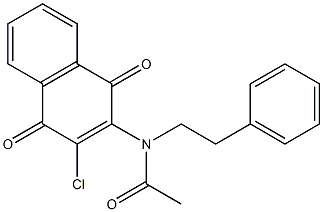 N-(3-chloro-1,4-dioxo-1,4-dihydro-2-naphthalenyl)-N-phenethylacetamide|