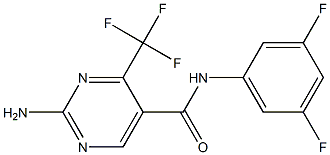 N5-(3,5-difluorophenyl)-2-amino-4-(trifluoromethyl)pyrimidine-5-carboxamide Struktur