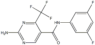 N5-(3,5-difluorophenyl)-2-amino-4-(trifluoromethyl)pyrimidine-5-carboxamide,,结构式