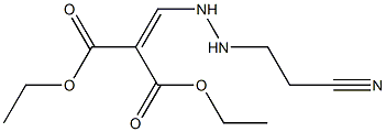 diethyl 2-{[2-(2-cyanoethyl)hydrazino]methylidene}malonate 化学構造式