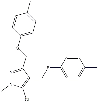 (5-chloro-1-methyl-3-{[(4-methylphenyl)sulfanyl]methyl}-1H-pyrazol-4-yl)methyl 4-methylphenyl sulfide