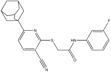 2-{[6-(1-adamantyl)-3-cyano-2-pyridinyl]sulfanyl}-N-(3-fluorophenyl)acetamide