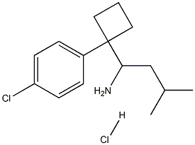 Cyclobutanemethanamine, 1-(4-chlorophenyl)-Alpha-(2-methylpropyl)-, Hcl,,结构式