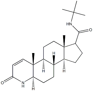17-(T-Butylcarbamoyl)-4-Aza-5a-Androsten-3-One Struktur