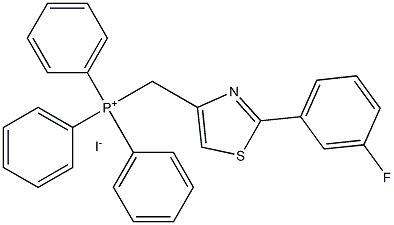 ((2-(3-fluorophenyl)thiazol-4-yl)methyl)triphenylphosphonium iodide,,结构式