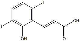 (E)-3-(2-hydroxy-3,6-diiodophenyl)acrylic acid Struktur