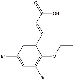 (E)-3-(3,5-dibromo-2-ethoxyphenyl)acrylic acid Structure