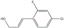 (E)-3-(4-chloro-2-fluorophenyl)prop-2-en-1-ol 化学構造式