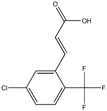 (E)-3-(5-chloro-2-(trifluoromethyl)phenyl)acrylic acid 化学構造式