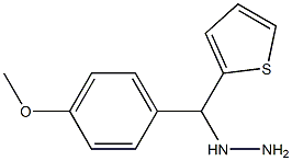 1-((4-methoxyphenyl)(thiophen-2-yl)methyl)hydrazine Structure