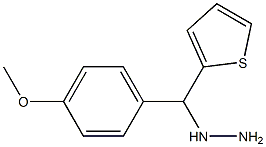 1-((4-methoxyphenyl)(thiophen-2-yl)methyl)hydrazine 化学構造式