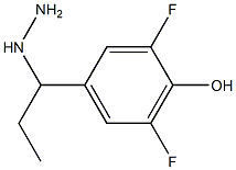 1-(1-(3,5-difluoro-4-hydroxyphenyl)propyl)hydrazine Struktur