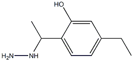 1-(1-(4-ethyl-2-hydroxyphenyl)ethyl)hydrazine Struktur