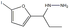 1-(1-(5-iodofuran-2-yl)propyl)hydrazine 化学構造式