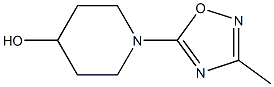 1-(3-methyl-1,2,4-oxadiazol-5-yl)piperidin-4-ol Struktur